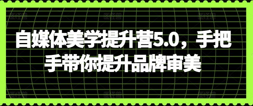 自媒体美学提升营5.0，手把手带你提升品牌审美-我爱自学网