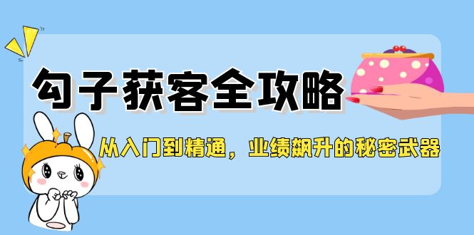 从入门到精通，勾子获客全攻略，业绩飙升的秘密武器-我爱自学网