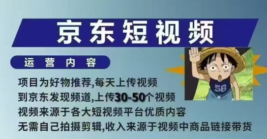 京东短视频带货课，无需自己拍摄剪辑，保姆式教学，两天快速上手-我爱自学网