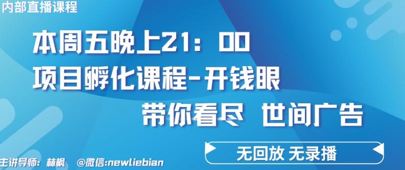 4.26日内部回放课程《项目孵化-开钱眼》赚钱的底层逻辑【揭秘】-我爱自学网