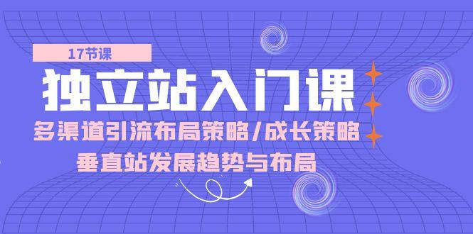 独立站 入门课：多渠道 引流布局策略/成长策略/垂直站发展趋势与布局-我爱自学网
