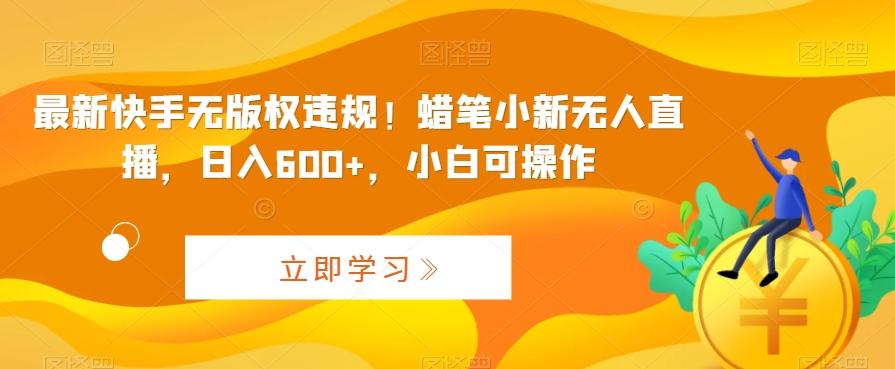 最新快手无版权违规！蜡笔小新无人直播，日入600+，小白可操作【揭秘】-我爱自学网