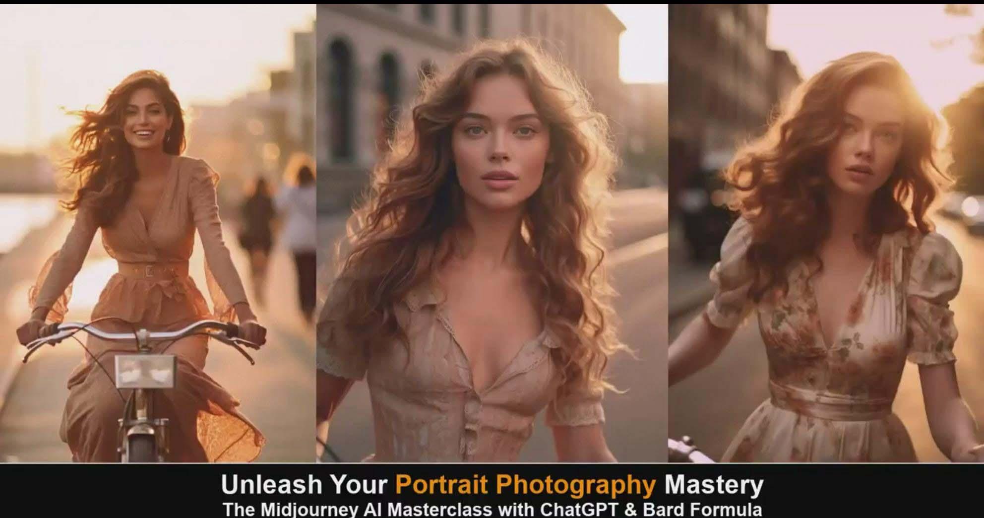 图片[4]-(9312期)Midjourney v5 ChatGPT 和 Bard AI人工智能人像摄影大师班-15节-中英字幕-我爱自学网