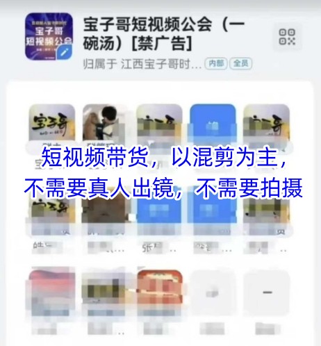 宝子哥头部团队短视频带货，以混剪为主，不需要真人出镜，不需要拍摄-我爱自学网