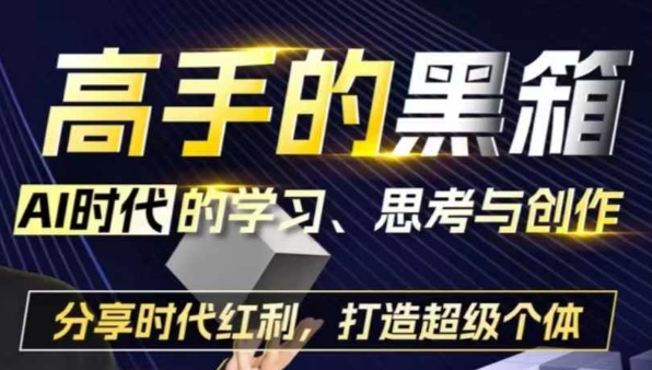 高手的黑箱：AI时代学习、思考与创作-分红时代红利，打造超级个体-我爱自学网