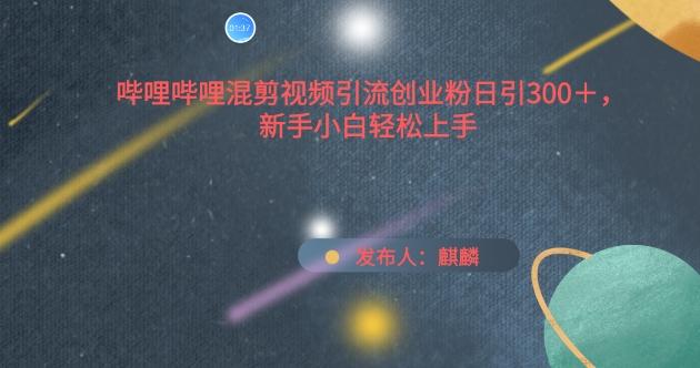 哔哩哔哩混剪视频引流创业粉日引300+，新手小白轻松上手【揭秘】-我爱自学网