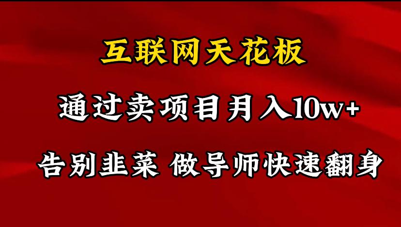 导师训练营互联网的天花板，让你告别韭菜，通过卖项目月入10w+，一定要…-我爱自学网