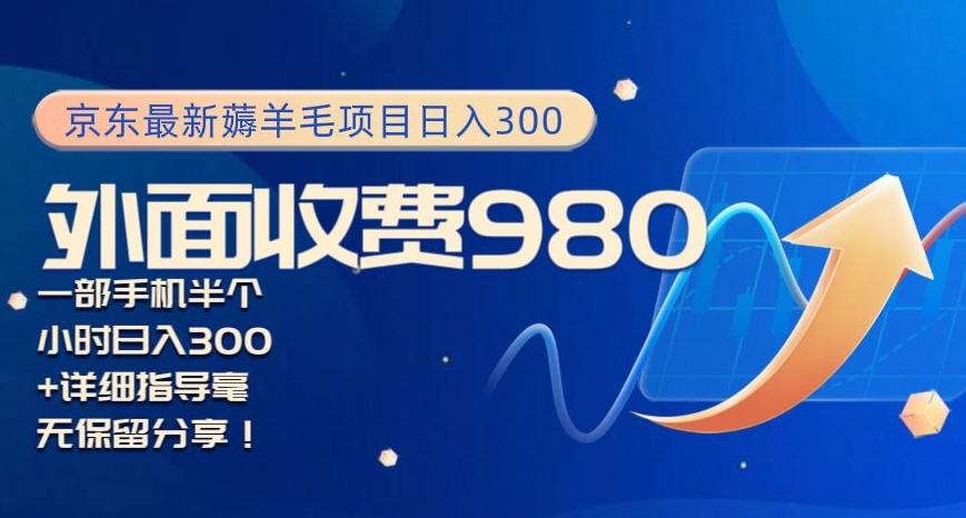 京东最新薅羊毛项目小白怎么做到日入300+一部手机半小时搞定-我爱自学网