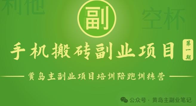 手机搬砖小副业项目训练营1.0，实测1小时收益50+，一部手机轻松日入100+-我爱自学网