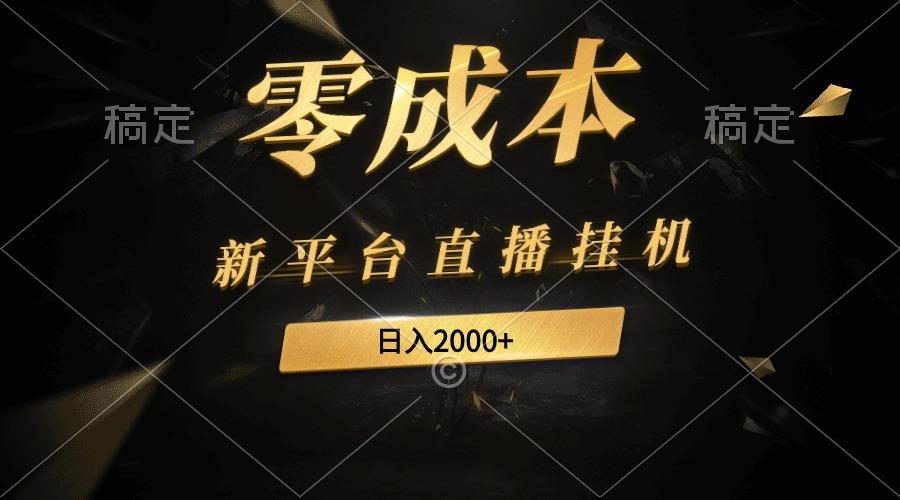 (9841期)新平台直播挂机最新玩法，0成本，不违规，日入2000+-我爱自学网