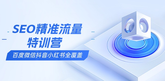 SEO精准流量特训营，百度微信抖音小红书全覆盖，带你搞懂搜索优化核心技巧-我爱自学网