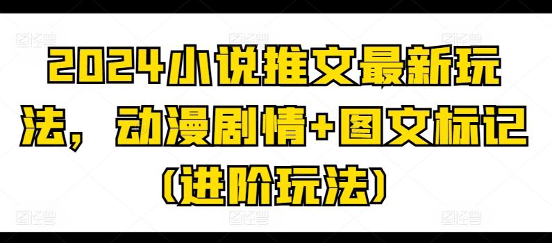 2024小说推文最新玩法，动漫剧情+图文标记(进阶玩法)-我爱自学网