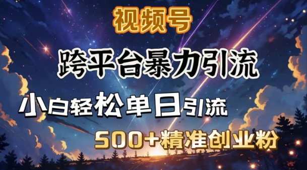 跨平台暴力引流，私域完美闭环，日引500+精准创业粉-我爱自学网