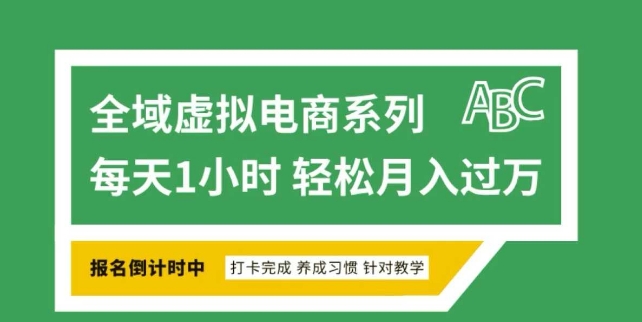全域虚拟电商变现系列，通过平台出售虚拟电商产品从而获利-我爱自学网