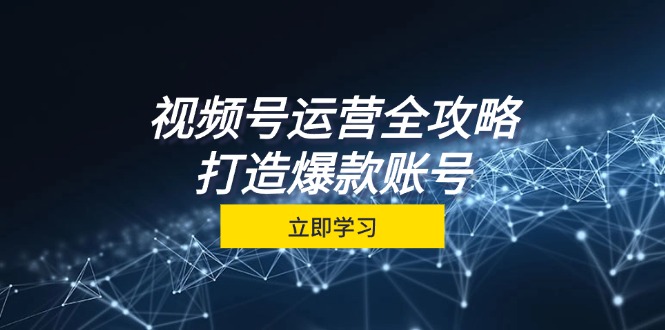 视频号运营全攻略，从定位到成交一站式学习，视频号核心秘诀，打造爆款…-我爱自学网