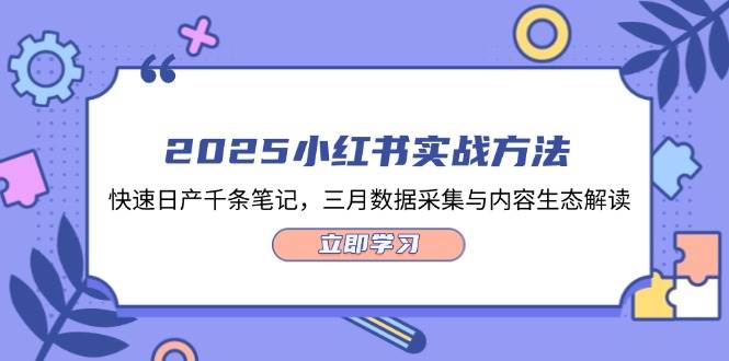 2025小红书实战方法，快速日产千条笔记，三月数据采集与内容生态解读-我爱自学网