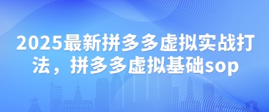 2025最新拼多多虚拟实战打法，拼多多虚拟基础sop-我爱自学网
