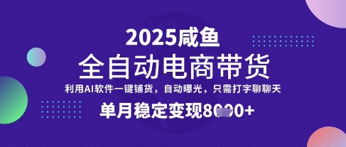 全网首发【闲鱼全自动电商带货】三年磨一剑，一朝露锋芒，单月稳定变现8k+【揭秘】-我爱自学网