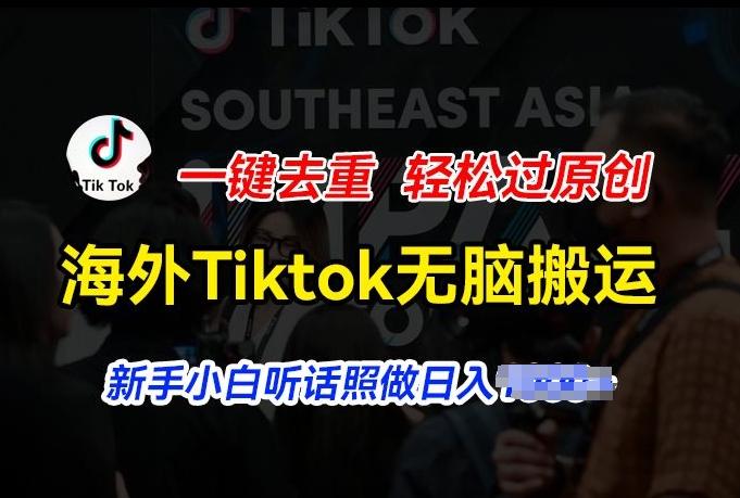 海外Tiktok短视频无脑搬运，一键去重轻松过原创，新手小白听话照做日入几张【揭秘】-我爱自学网