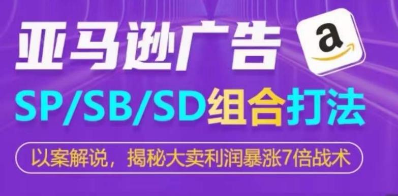 亚马逊SP/SB/SD广告组合打法，揭秘大卖利润暴涨7倍战术-我爱自学网