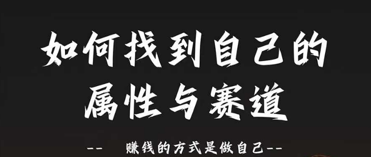 赛道和属性2.0：如何找到自己的属性与赛道，赚钱的方式是做自己-我爱自学网