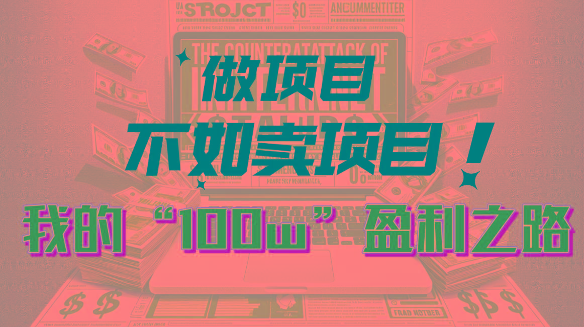 为什么做项目不如卖项目？我的100W+盈利之路-我爱自学网