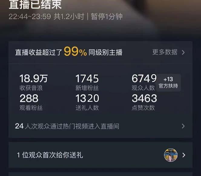 抖音美女直播，单场收益7000+,新手小白也可操作-我爱自学网