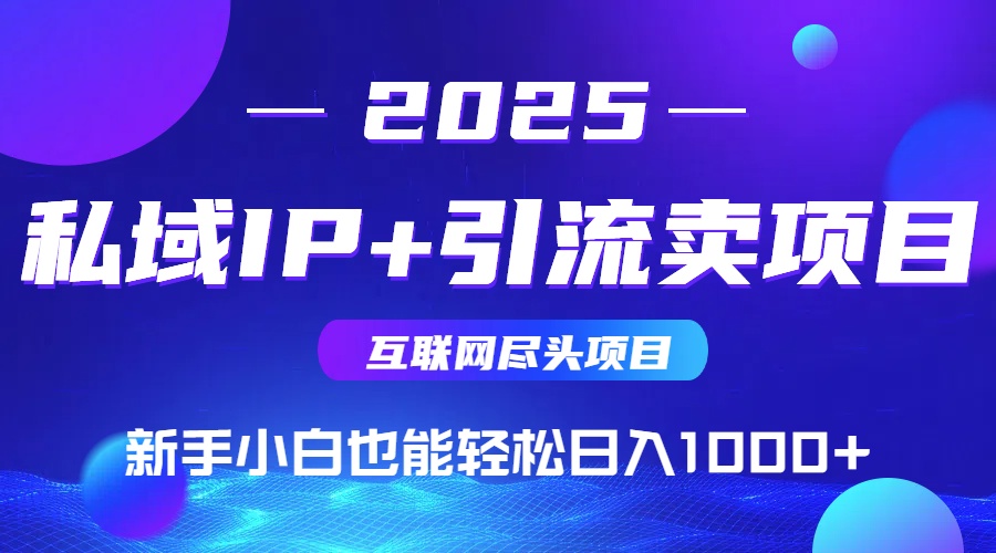 私域IP+卖项目，普通人小白也能轻松实现日入1000+-我爱自学网