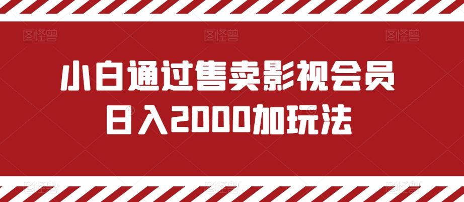 小白通过售卖影视会员日入2000加玩法-我爱自学网