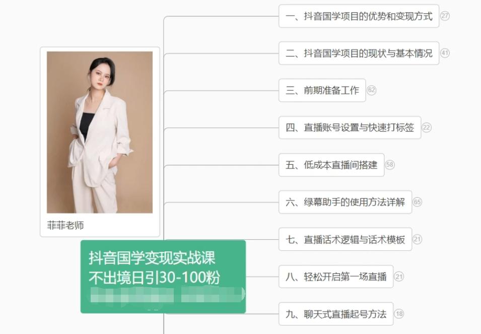 抖音国学变现项目：不出境日引30-100粉实战课程-我爱自学网