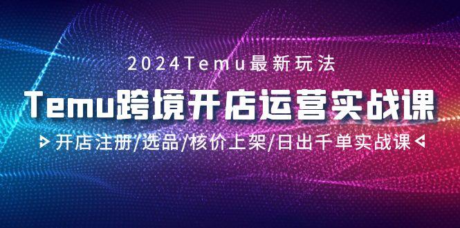 2024Temu跨境开店运营实战课，开店注册/选品/核价上架/日出千单实战课-我爱自学网