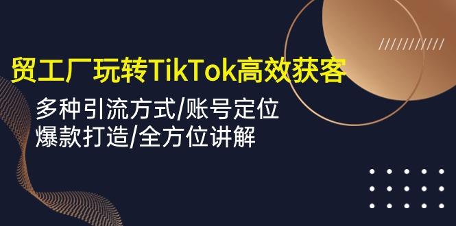 外贸工厂玩转TikTok高效获客，多种引流方式/账号定位/爆款打造/全方位讲解-我爱自学网
