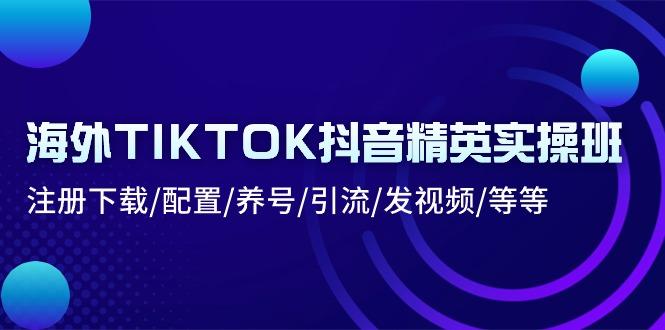 海外TIKTOK抖音精英实操班：注册下载/配置/养号/引流/发视频/等等-我爱自学网