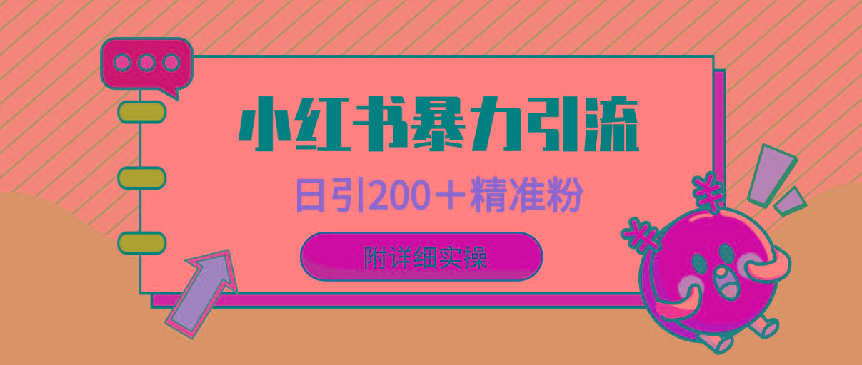 (9582期)小红书暴力引流大法，日引200＋精准粉，一键触达上万人，附详细实操-我爱自学网
