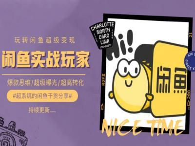 手把手教你0到1系统玩转闲鱼变现，爆款思维/超级曝光/超高转化-我爱自学网