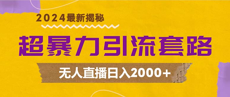 超暴力引流套路，无人直播日入2000+-我爱自学网