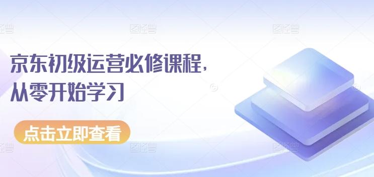 京东初级运营必修课程，从零开始学习-我爱自学网