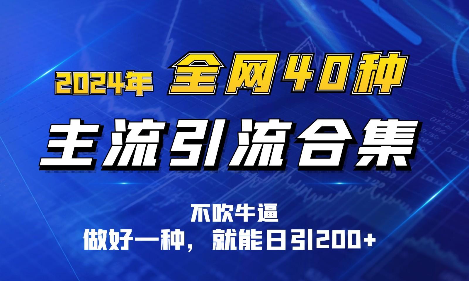 2024年全网40种暴力引流合计，做好一样就能日引100+-我爱自学网