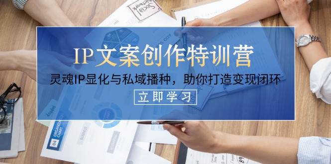 IP文案创作特训营，灵魂IP显化与私域播种，助你打造变现闭环(14节课)-我爱自学网