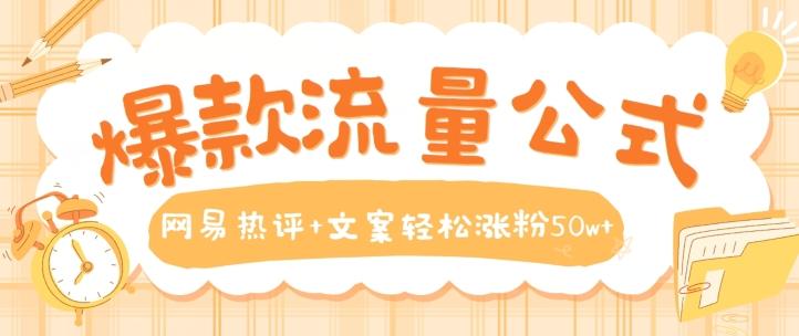 爆款流量公式，网易热评+文案轻松涨粉50w+【揭秘】-我爱自学网