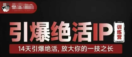 引爆绝活IP训练营，14天引爆绝活，放大你的一技之长-我爱自学网