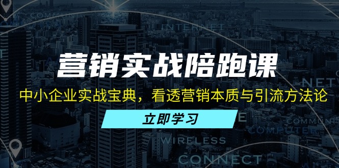 营销实战陪跑课：中小企业实战宝典，看透营销本质与引流方法论-我爱自学网