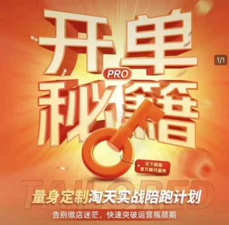 淘宝开单秘籍PRO，量身定制淘天实战陪跑计划，告别做店迷茫、快速突破运营瓶颈期-我爱自学网