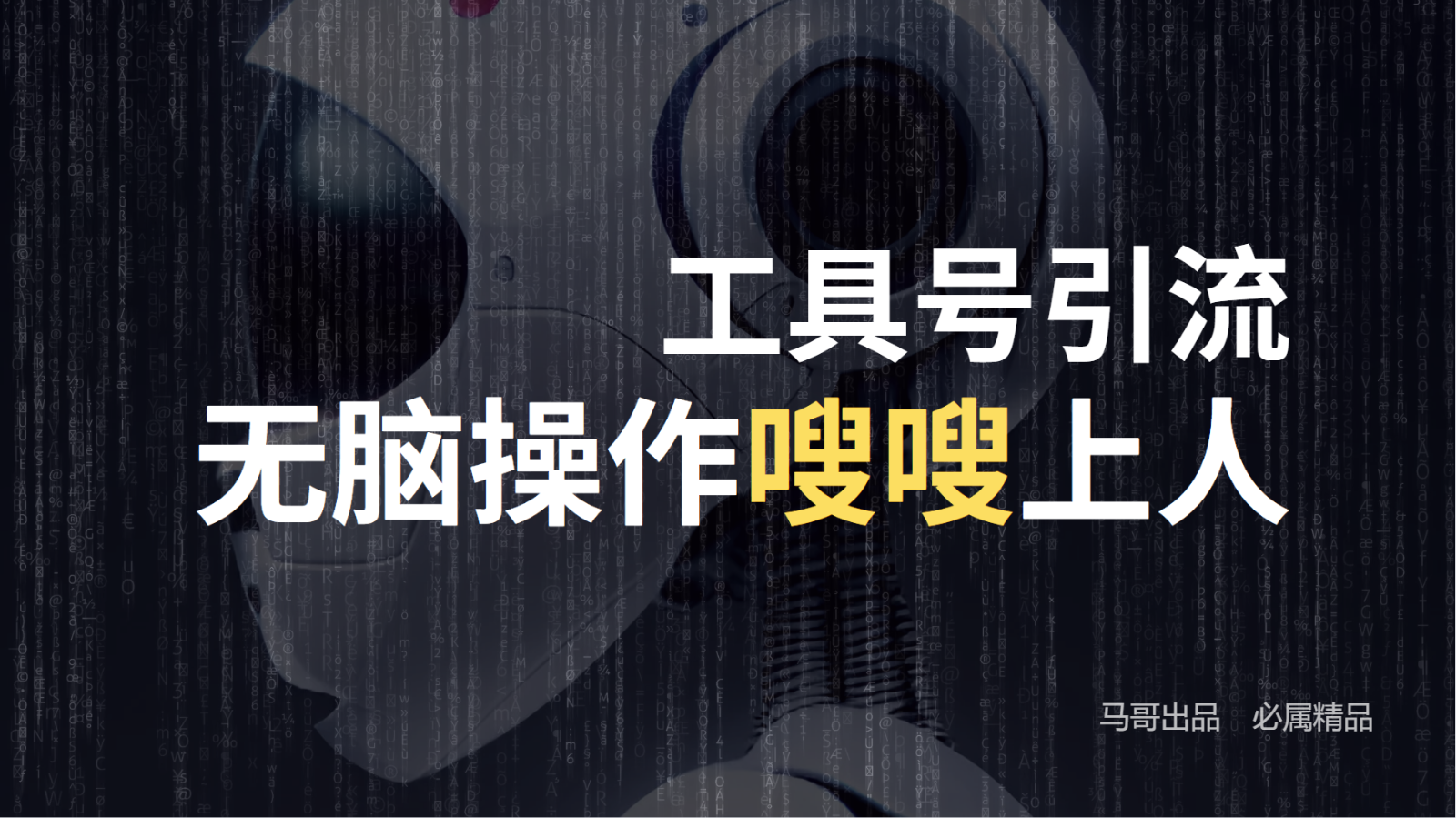 工具号高效引流法，嗖嗖上人，日引1000+，直接搬运，无脑操作-我爱自学网