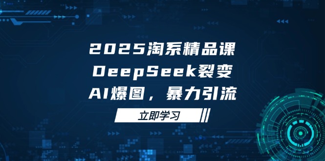 2025 淘系精品课，DeepSeek 裂变，AI 爆图，暴力引流-我爱自学网