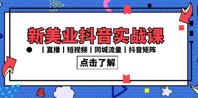 新美业抖音实战课丨直播丨短视频丨同城流量丨抖音矩阵(30节课)-我爱自学网
