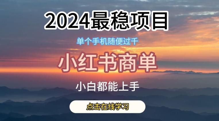 2024最稳蓝海项目，小红书商单项目，没有之一【揭秘】-我爱自学网