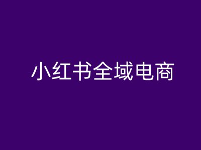 小红书全域电商，小红书电商教程-我爱自学网