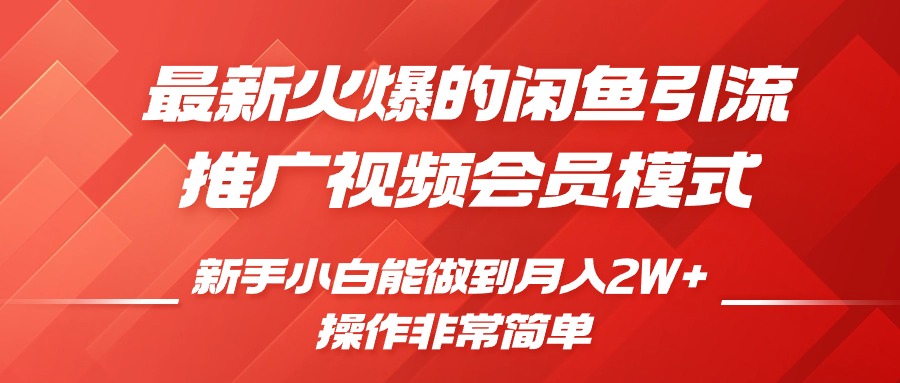 闲鱼引流推广影视会员，0成本就可以操作，新手小白月入过W+【揭秘】-我爱自学网