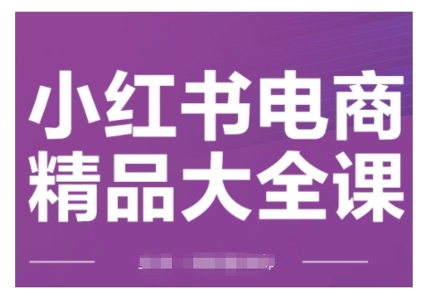 小红书电商精品大全课，快速掌握小红书运营技巧，实现精准引流与爆单目标，轻松玩转小红书电商(更新2月)-我爱自学网